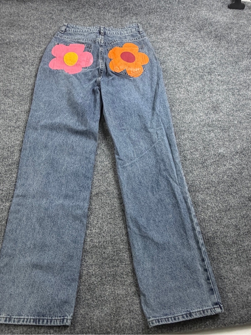 Cider Jeans Flower Pockets Size Small Blue Wide Leg Retro Y2K